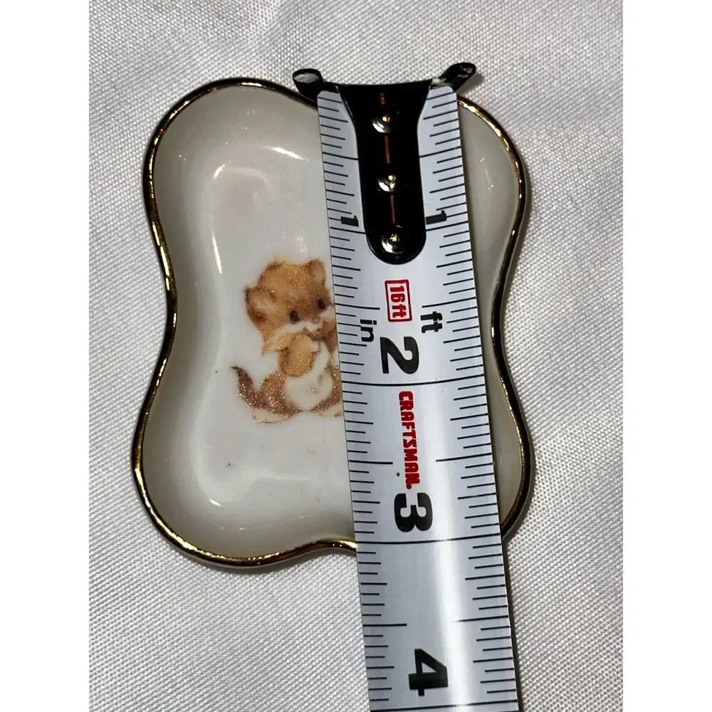Designers collection: cuddly kittens trinket dish candle plate jewelry plate
